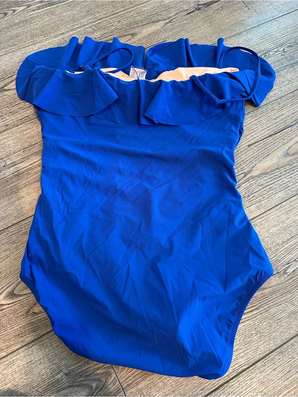 J. Crew Ruffled Rushed One Piece Bathing Suit Size 14 - Picture 6 of 6
